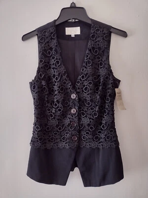 NWT Cache Lined Black Vest Size S - Image 1 of 4