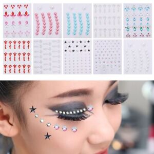 Gems Tattoo Eyes And Face Eyeshadow Sticker Body Crystal Tattoo Stickers Makeup