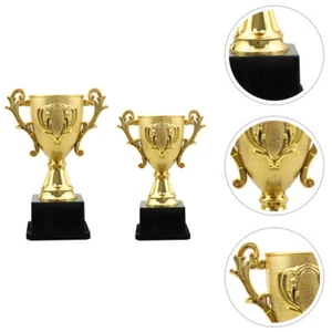 2Pcs Trophy Cup Award Trophies Plastic Trophy Kids Trophy Party Favor - Picture 1 of 12