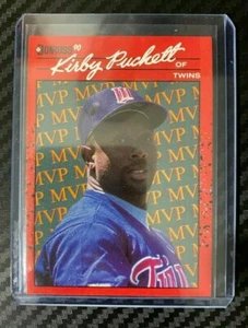 1990 Donruss HOF Kirby Puckett MVP DOUBLE ERROR CARD *MINT CONDITION* - Photo 1 sur 4