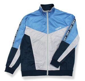 Agora Victory Track Jacket Top Zip sweater suit hoodie tape streetwear 90s Sz S