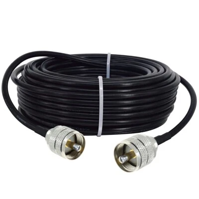 RG58 PL259 UHF Male to PL259 UHF Male Coaxial RF Connector Pigtail Cable lot - Image 1 of 4