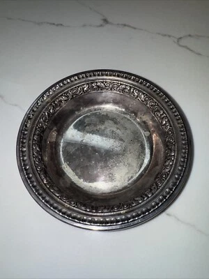 Tazón de colección Reed and Barton 6 pulgadas enchapado en ley E P N S 1201 World Foto 1 de 4