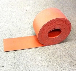 Silicone Rubber Sheet Solid Red  US Hi-Temp 1/8''Thick x 3" W x 36" L Strip 60D - Picture 1 of 5