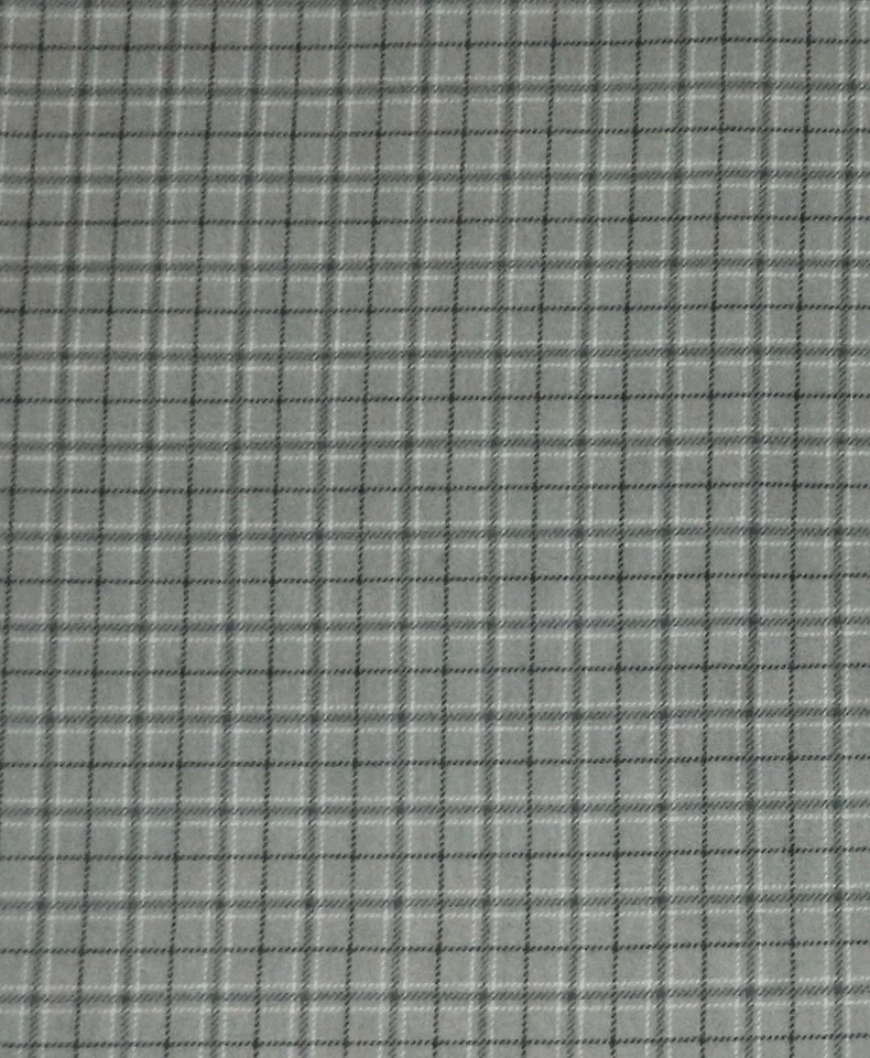 2 YDS UNCUT SUPER SNUGGLE FLANNEL FABRIC MINI CHECK PLAID JOANN GRAY #16987992 - Image 1 of 1