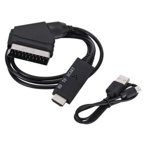 Convertidor HDMI a Scart Cable Video Audio Adaptador Convertidor para HD TV DVD - Imagen 1 de 5
