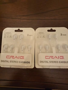 Craig Digital Estéreo Auriculares CHP4811 Paquete de 6 Auriculares en Blanco - Imagen 1 de 4