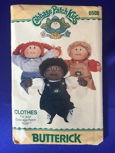 Mono Pantalones Camisas Vintage 1984 Cabbage Patch Butterick Pattern 6508 Sin Cortar - Imagen 1 de 1