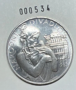 1983 Czechoslovakia 500 Korun National Theater Prague Uncirculated Silver Coin - Picture 1 of 12