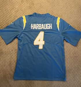 Jim Harbaugh #4 Los Angeles Chargers Jersey NFL Size Large