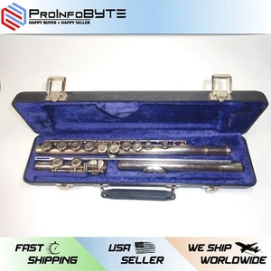 Vintage 1960s Gemeinhardt Model M-1 M1 Flute Elkhart Indiana + Hard Case - Picture 1 of 11