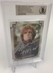 PETER DINKLAGE AUTO Signed TYRION LANNISTER #22 GAME OF THRONES GOT Card BECKETT - Picture 1 of 8