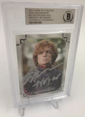 PETER DINKLAGE AUTO Signed TYRION LANNISTER #22 GAME OF THRONES GOT Card BECKETT - Image 1 of 4