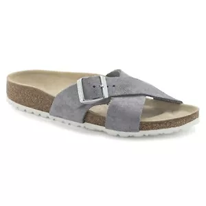 BIRKENSTOCK Siena Suede Leather Sandals - Size UK 6.5 - EU 40 - Purple Fog - Picture 1 of 8