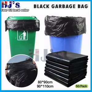 Black Garbage Bags 70L/100L Heavy Duty Premium Home Industrial 80*90cm/90*110cm - Picture 1 of 6