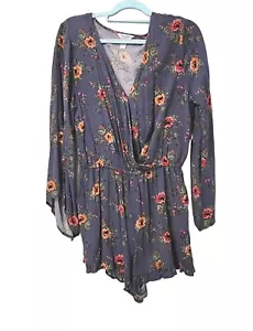 Mameluco Arizona Grande Profundo Cuello en V Mangas 3/4 Con Aberturas Floral Boho - Imagen 1 de 7