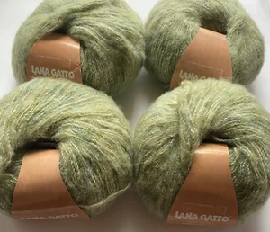 LANA GATTO BROOKLYN Seda/Lana Merino/Nylon/Alpaca Superfina ++Juego de 4++852 yardas - Imagen 1 de 4