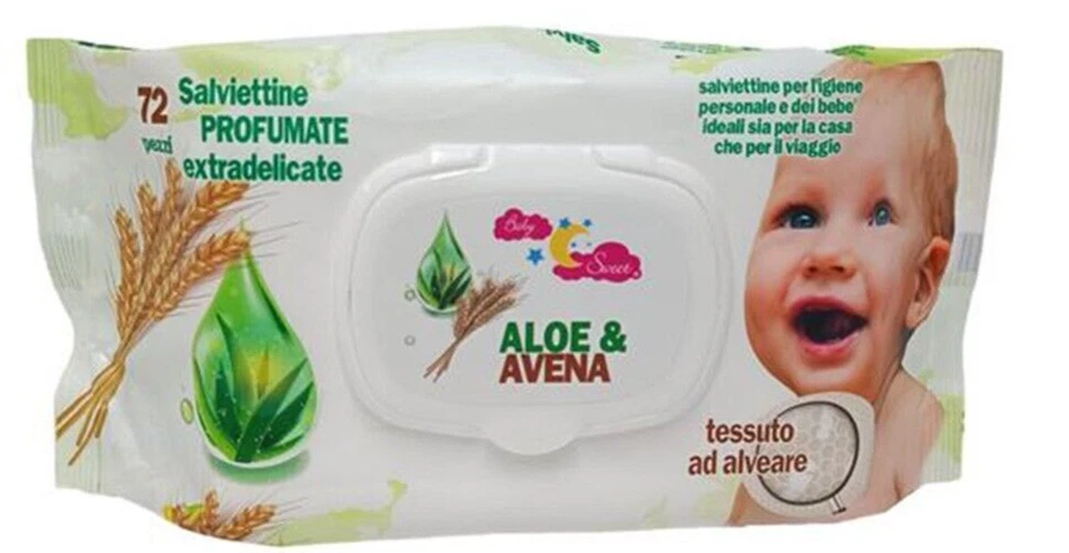 864 SALVIETTINE NEONATO SALVIETTE IMBEVUTI ALOE E AVENA DETERGENT 12 CONFEZIONI - Immagine 1 di 1