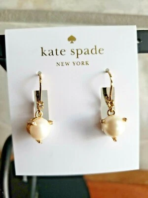 Kate Spade -levantamiento y brillo -perla palanca-atrás pendientes colgantes- crema-nuevo con etiquetas- $48 C29 Foto 1 de 4