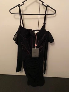 House of CB ‘Freyja’ Black Corset Midi Dress - Size XS BRAND NEW WITH TAGS - Picture 1 of 7
