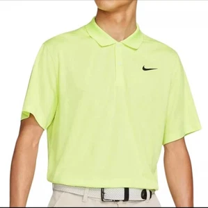 NIKE Dri-FIT Victory Golf Polo Shirt sz S Small Light Lemon Twist Standard Fit - Picture 1 of 4