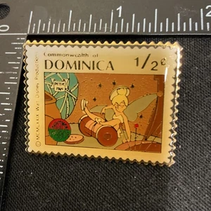Disney Dominica 1/2 Postage Stamp Tinker Bell in Sewing Drawer Pin Pinpics #3310 - Picture 1 of 5