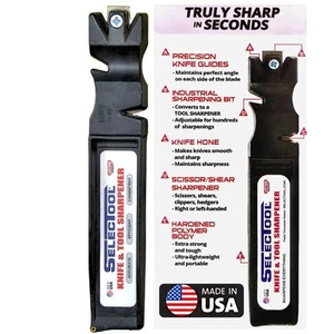 S01 4-In-1 Travel Hunting Knife Sharpener & Survival Tool - Professional 4 St... - Picture 1 of 8