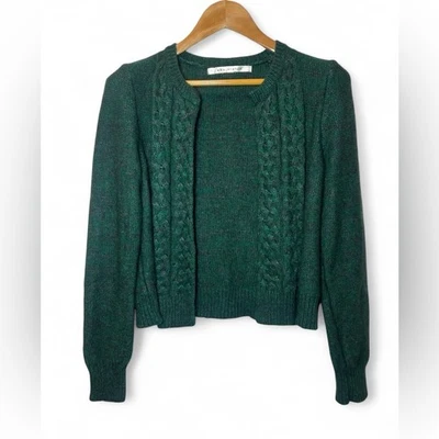 Max Studio Angora кролика волос смесь открытый кабель вязаный свитер Lagenlook классический - Изображение 1 из 4