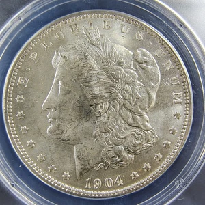 1904-O Morgan Silver Dollar - New Orleans -90% Silver- ANACS MS 62  -Nice Luster - Picture 1 of 16