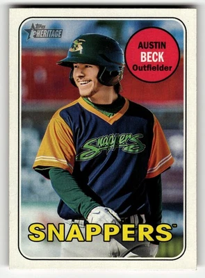 2018 Topps Heritage Minor League Austin Beck #88 Beloit Snappers - Image 1 of 2