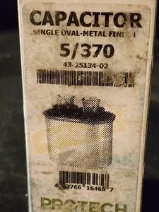 Protech Capacitor 5/370 5.0uf+ 6% Single Oval - Picture 1 of 2
