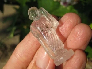 Natural Quartz Stone Crystal Monk Buddhist Thailand art - Picture 1 of 4