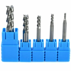 5 piezas 3 flautas HRC50 cortador de extremo de carburo sólido 2-8 mm para fresado CNC de aluminio - Imagen 1 de 4