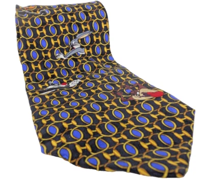 Corbata Hidden Looney Tunes Mania Personajes 1994 Hecha a Mano 100% Seda Corea Foto 1 de 4