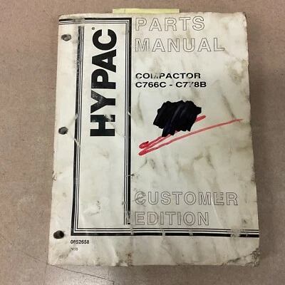 Hypac Bomag C766C & C778B COMPACTOR REPUESTOS MANUAL LIBRO CATÁLOGO VIBRADOR RODILLO 0852658 Foto 1 de 4