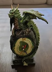 Geode Crystal Dragon Mantle Clock - Picture 1 of 4