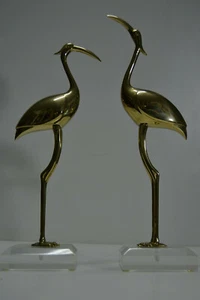 Pareja de Ibis de Latón o Bronce - Base de Metacrilato - Imagen 1 de 10
