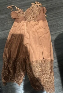 Body Modelador Fashionova Talla Grande Estilo Encaje Marrón - Imagen 1 de 1