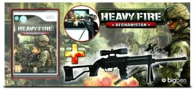 Heavy Fire Afghanistan + Sniper Rifle Gun / Gewehr für Nintendo Wii *OVP* NEU
