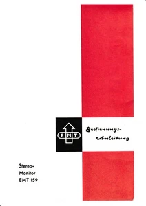 Service Manual - Operating Instructions For EMT 159 - Picture 1 of 1