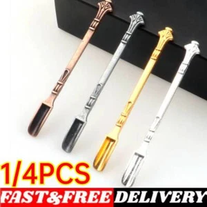 1/4x Micro Mini Tiny Metal Spoon Scoop Small Items Shovel Fish Feed Feeder Spoon - Picture 1 of 10