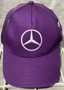 Lewis Hamilton Mercedes AMG Petronas Racing F1 Trucker Cap Formula 1 Hat Purple - Picture 1 of 6