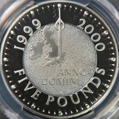 GREAT BRITAIN. 1999, 5 Pounds, Silver - PCGS PR69 - Millennium Proof RARE - Image 1 of 4