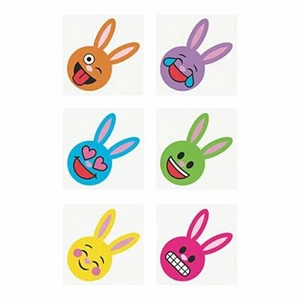 Easter Emoji Tattoos - Apparel Accessories - 72 Pieces - Picture 1 of 1