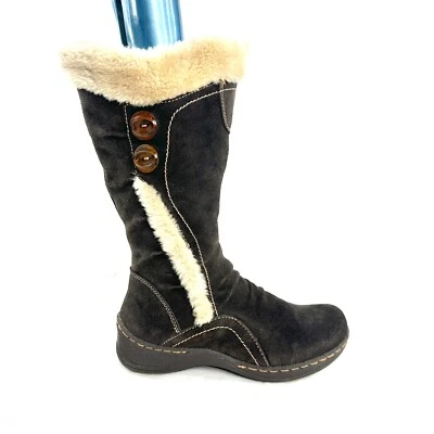 Baretraps Elister Women Size 7 Brown Suede Boot Winter Zip Faux Fur Lined - Image 1 of 4