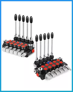 Válvula de control hidráulico 5 carretes 15 puertos GPM palanca de alivio ajustable 3600 PSI - Imagen 1 de 12