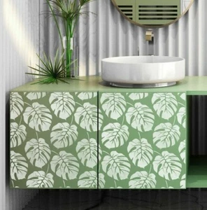 Dizzy Duck Grenada Decorating Stencil for Furniture - Monstera Leaf Stencil - Picture 1 of 6
