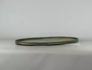 Maceta Bonsai Japonesa Enorme Suiban Bronce Tamaño Grande Forma Ovalada Con Firma - Imagen 1 de 6