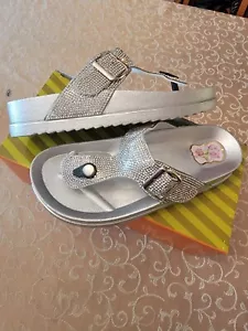 Women,Silver Glitter Sandals BUY 1- 2ND PAIR FREE SIZES 6- 7- 8- 9-10-11 - Picture 1 of 4