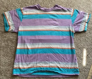 OBEY Knit Nils Mens T-Shirt Color Block Sz L Embroidered - Picture 1 of 11